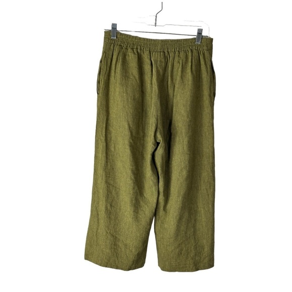 Coldwater Creek Linen Crop Wide Pants Size Petite Small - Picture 5 of 5